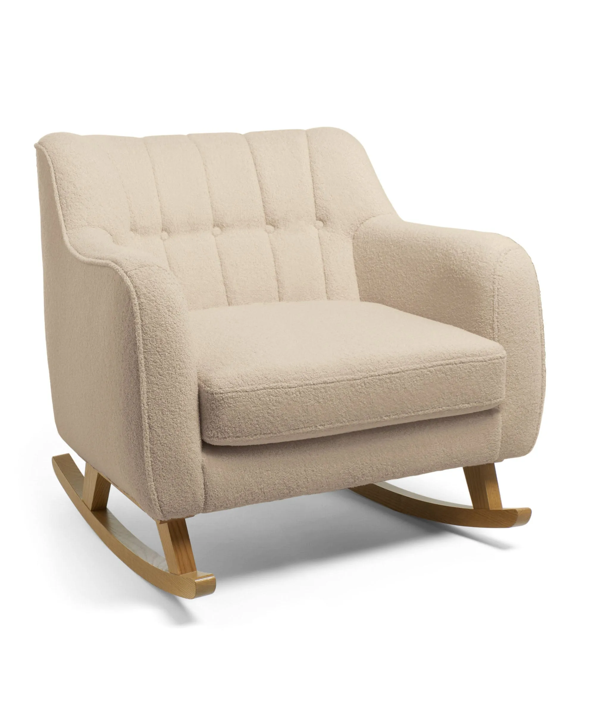 Hilston Cuddle Chair & Footstool Set - Oatmeal Boucle