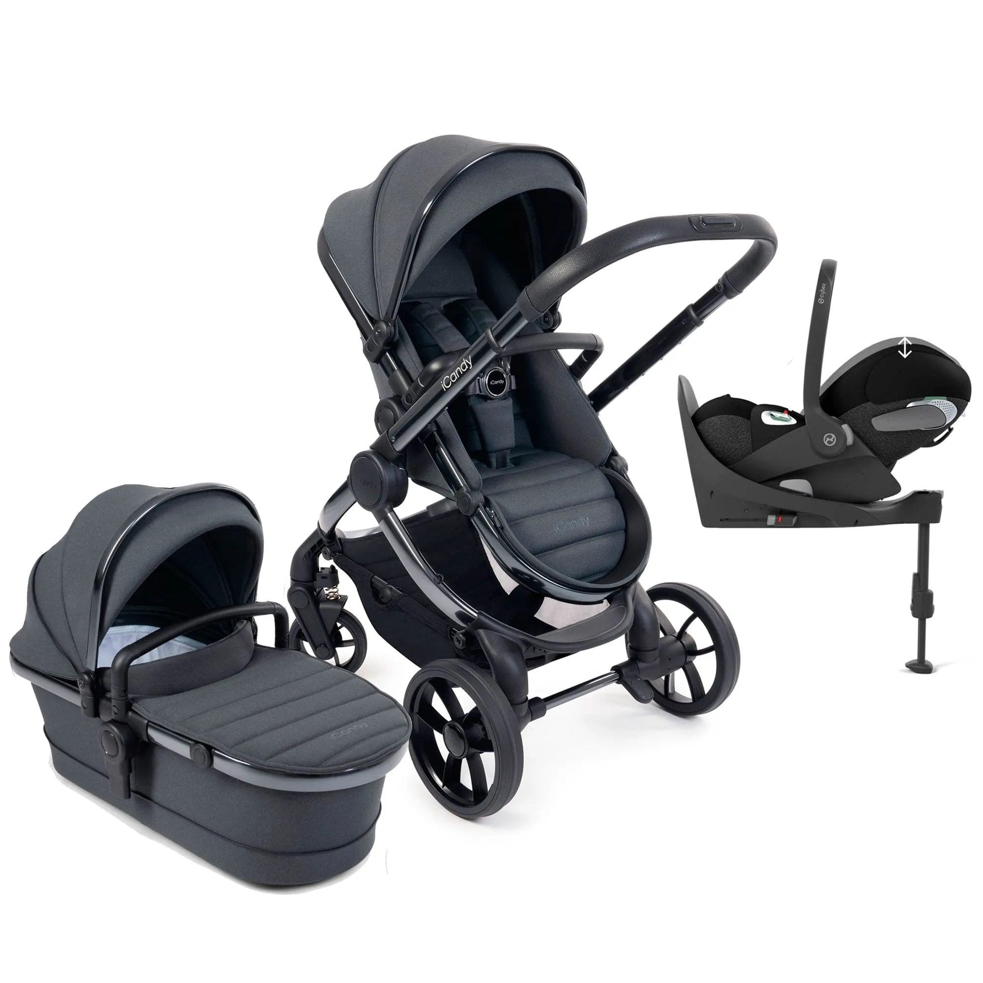 iCandy Peach 7 Cybex Combo Set in Dark Grey