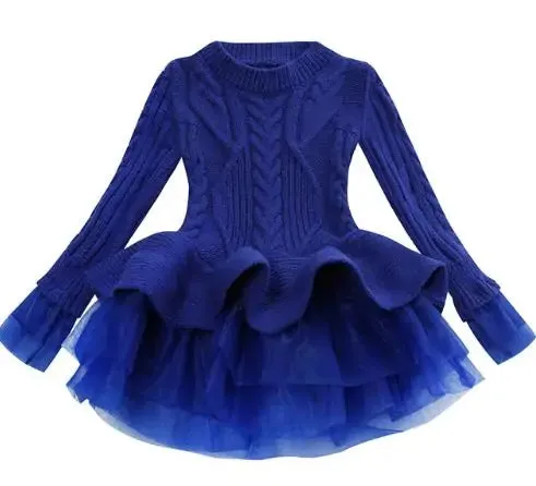 Kids Winter Knitted Chiffon