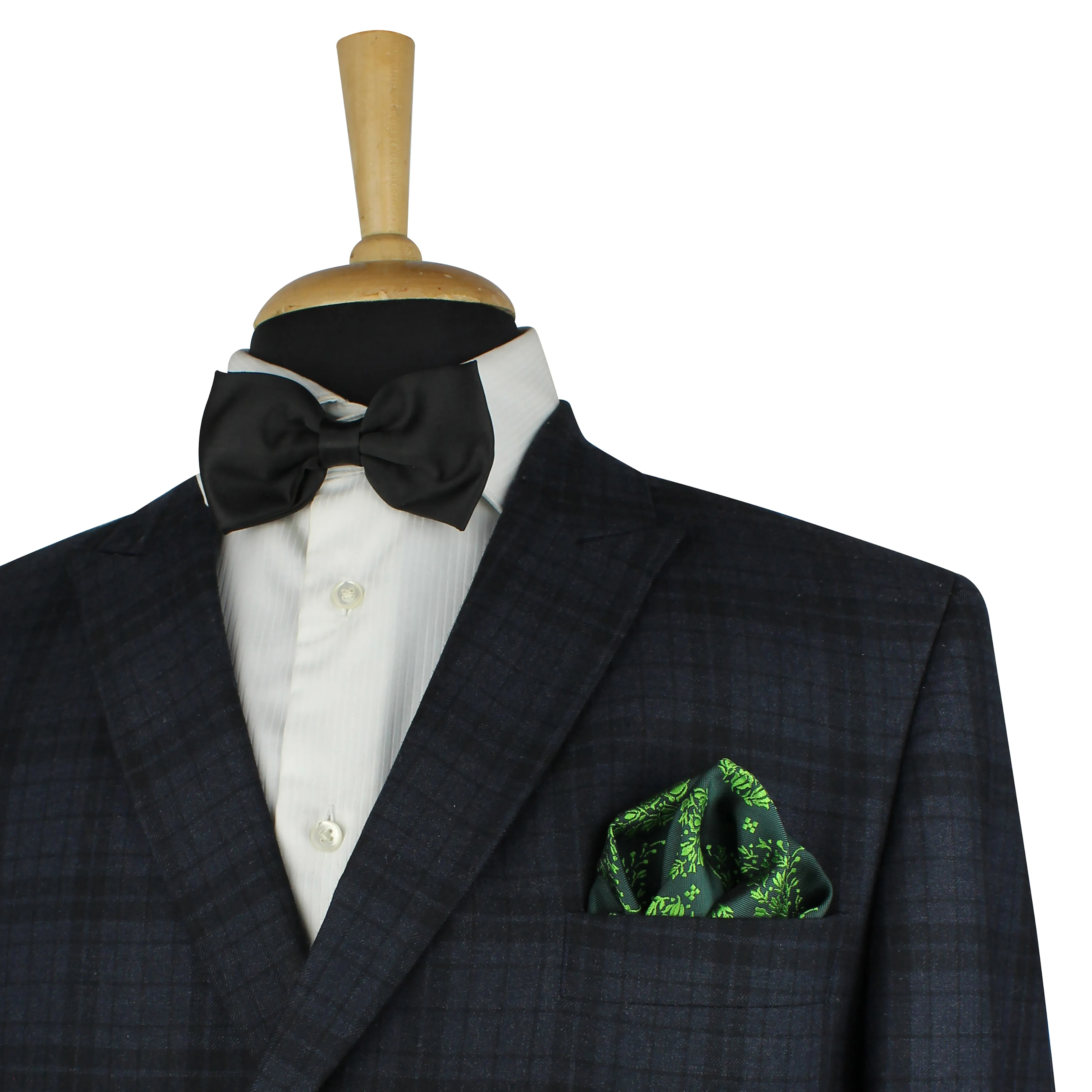 Kovove Green Floral Necktie and Pocket Square Gift Box