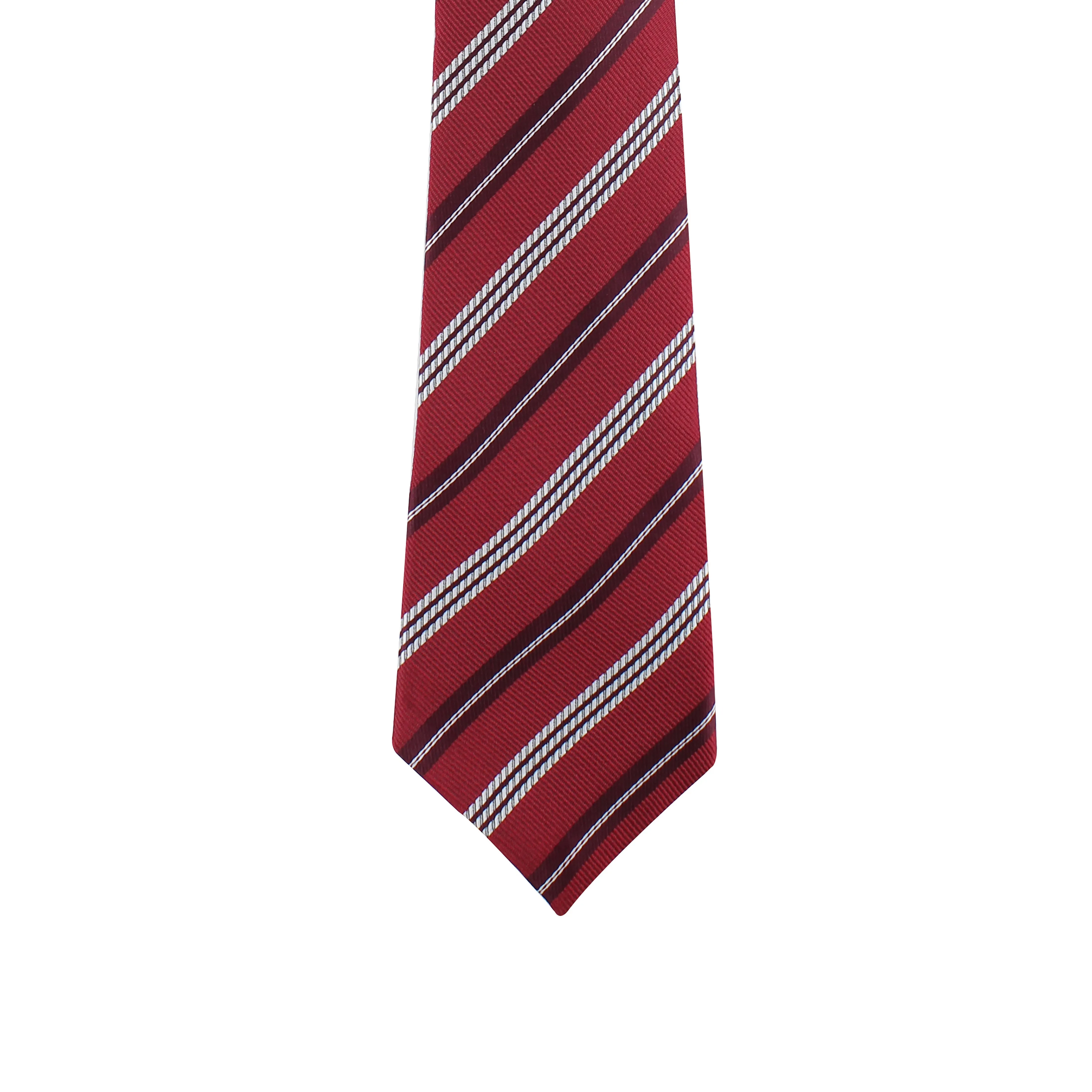 Kovove Red Striped Necktie and Pocket Square Gift Box