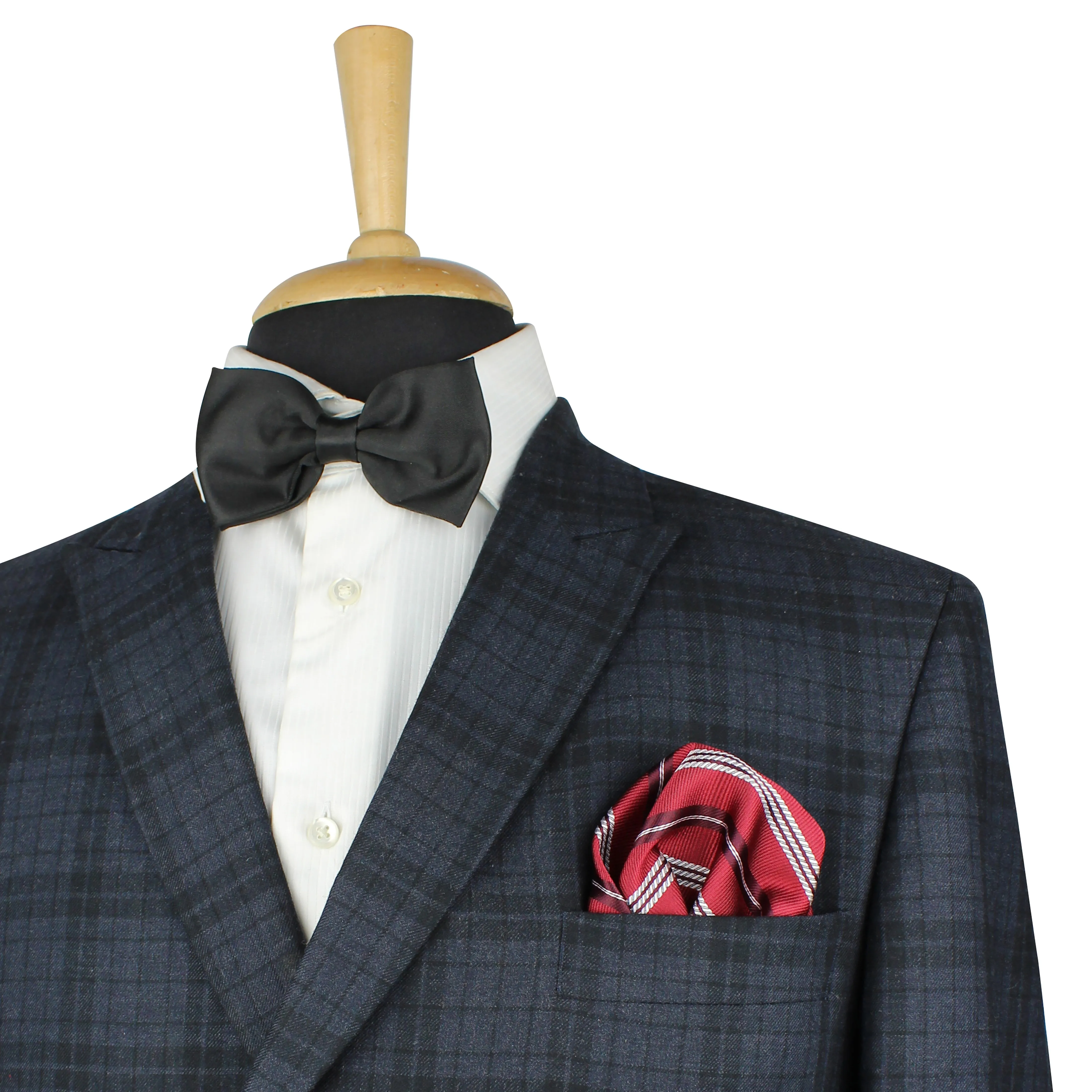 Kovove Red Striped Necktie and Pocket Square Gift Box