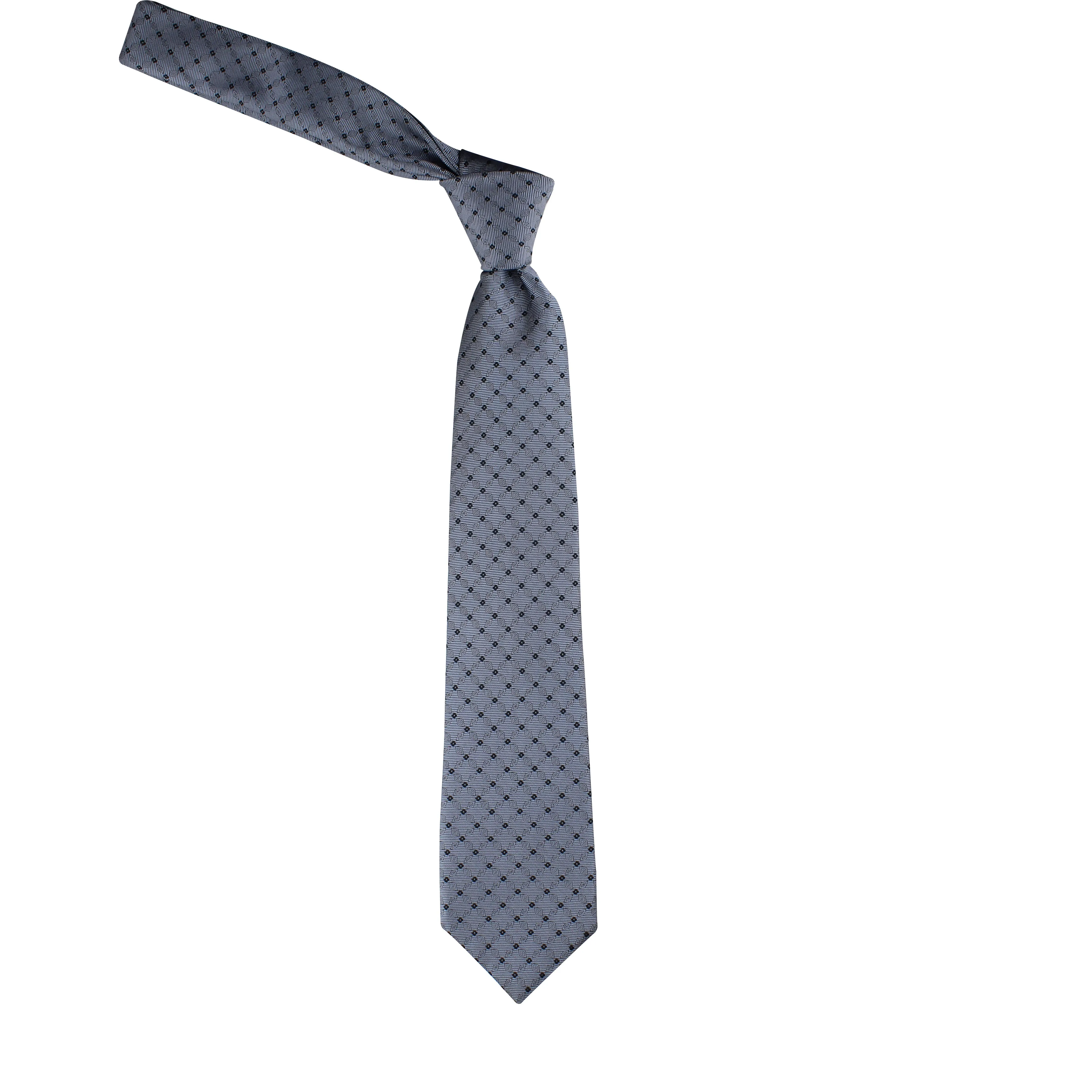 Kovove silver Checkered Necktie and Pocket Square Gift Box