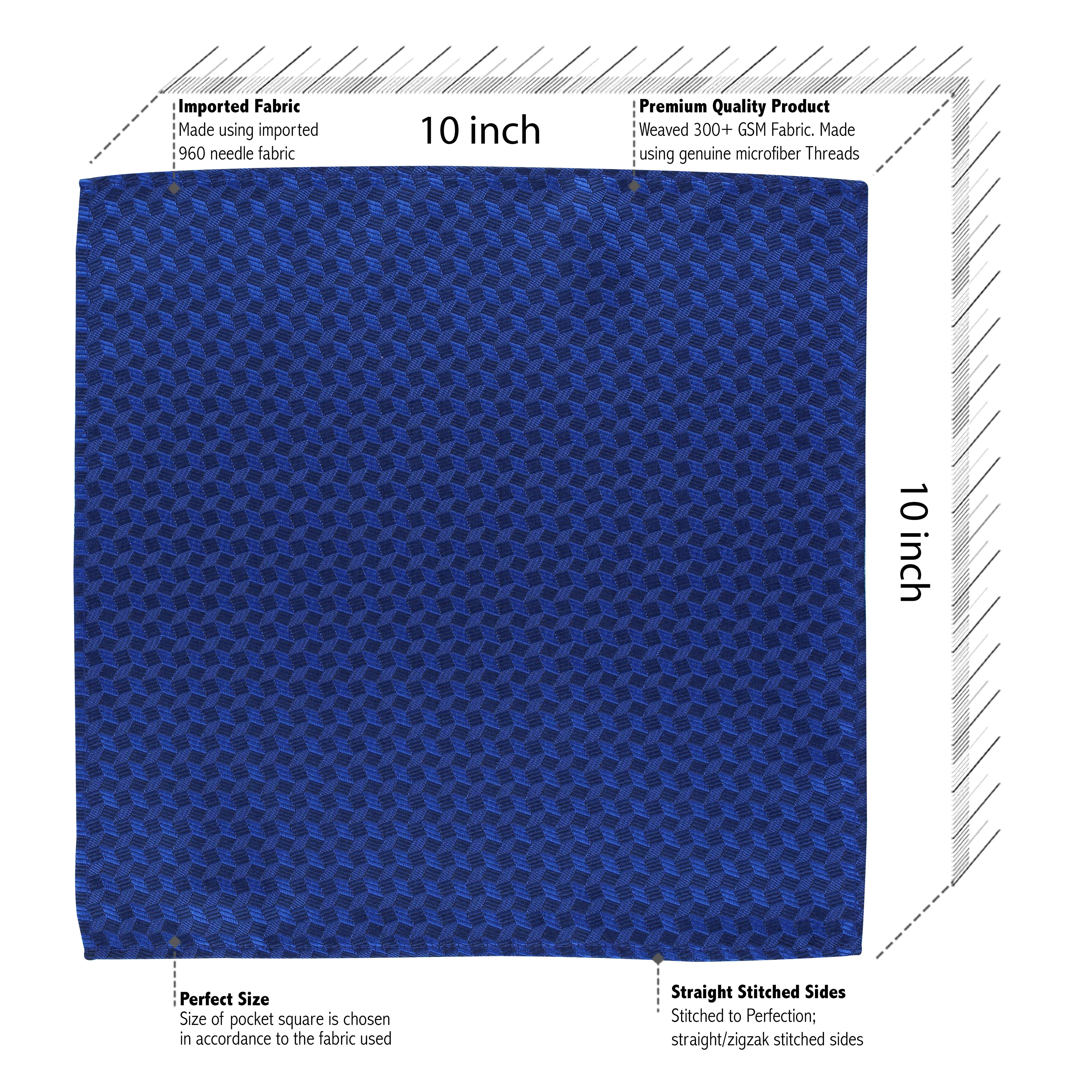 Kovove The Abstractzoid Blue Necktie and Pocket Square Gift Box