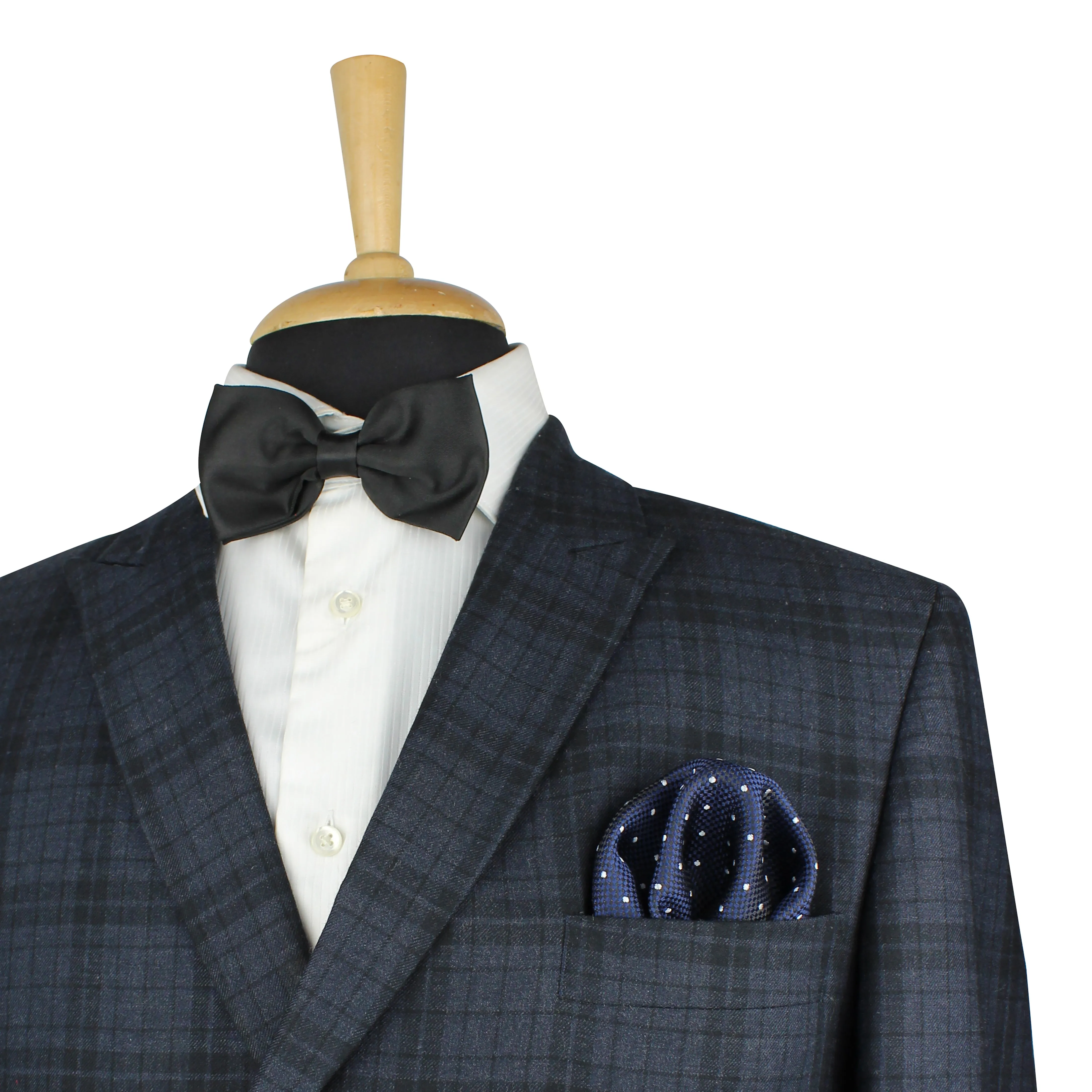 Kovove The Elegant Polka Dot Blue Necktie and Pocket Square Gift Box