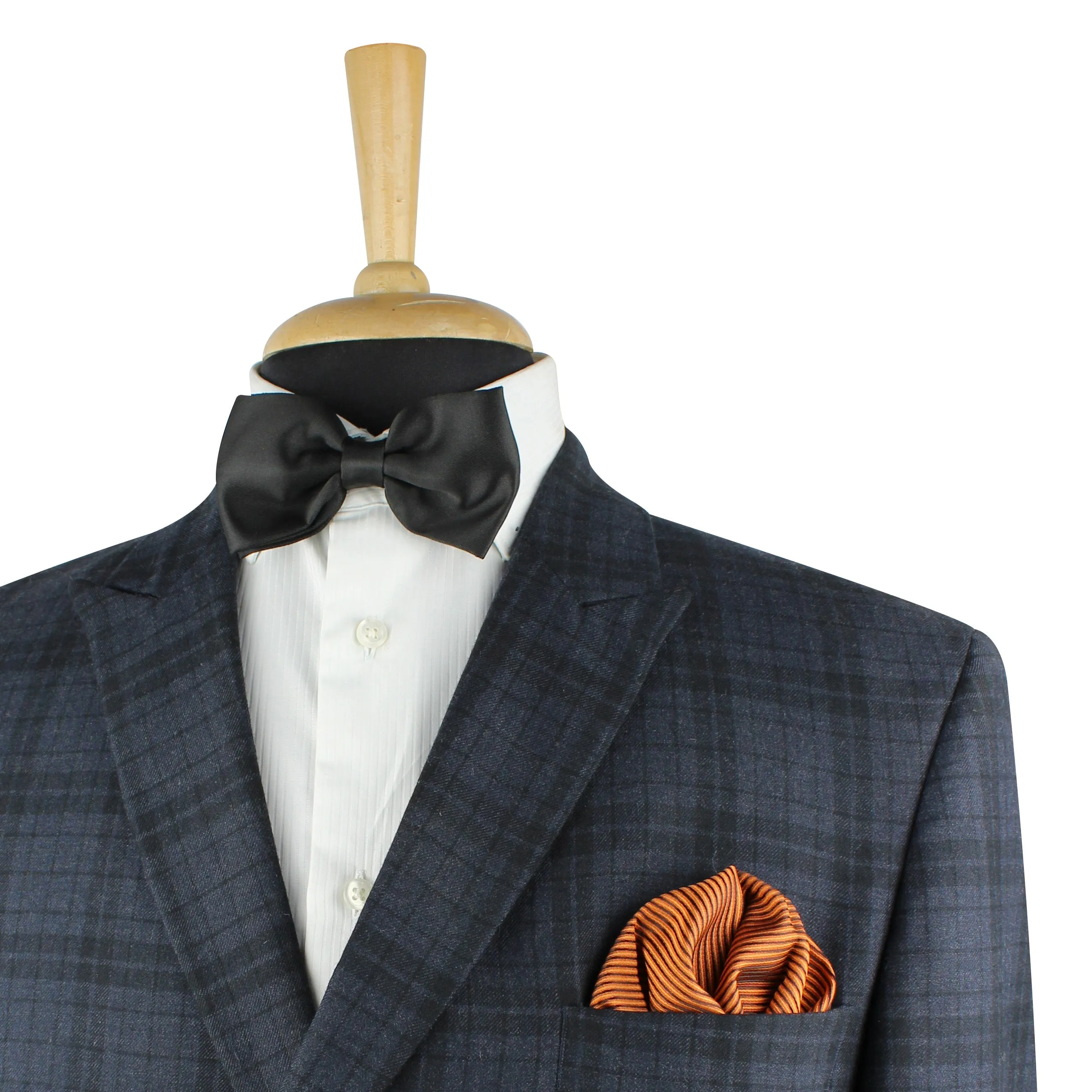 Kovove The Phoenix Striped Brown Necktie and Pocket Square Gift Box