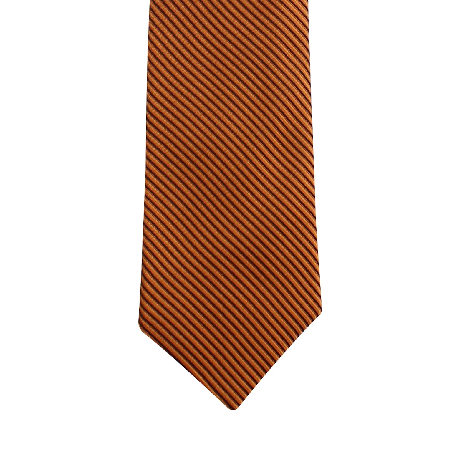 Kovove The Phoenix Striped Brown Necktie and Pocket Square Gift Box