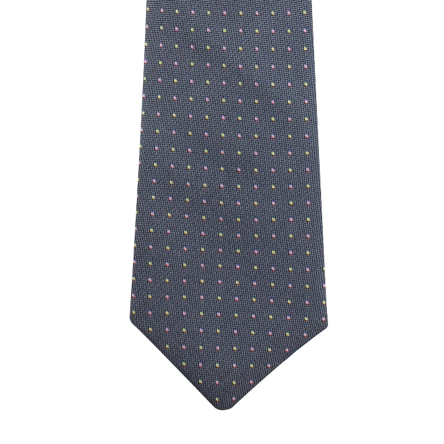 Kovove The Refreshing Twin Polka Dot  Grey Necktie and Pocket Square Gift Box