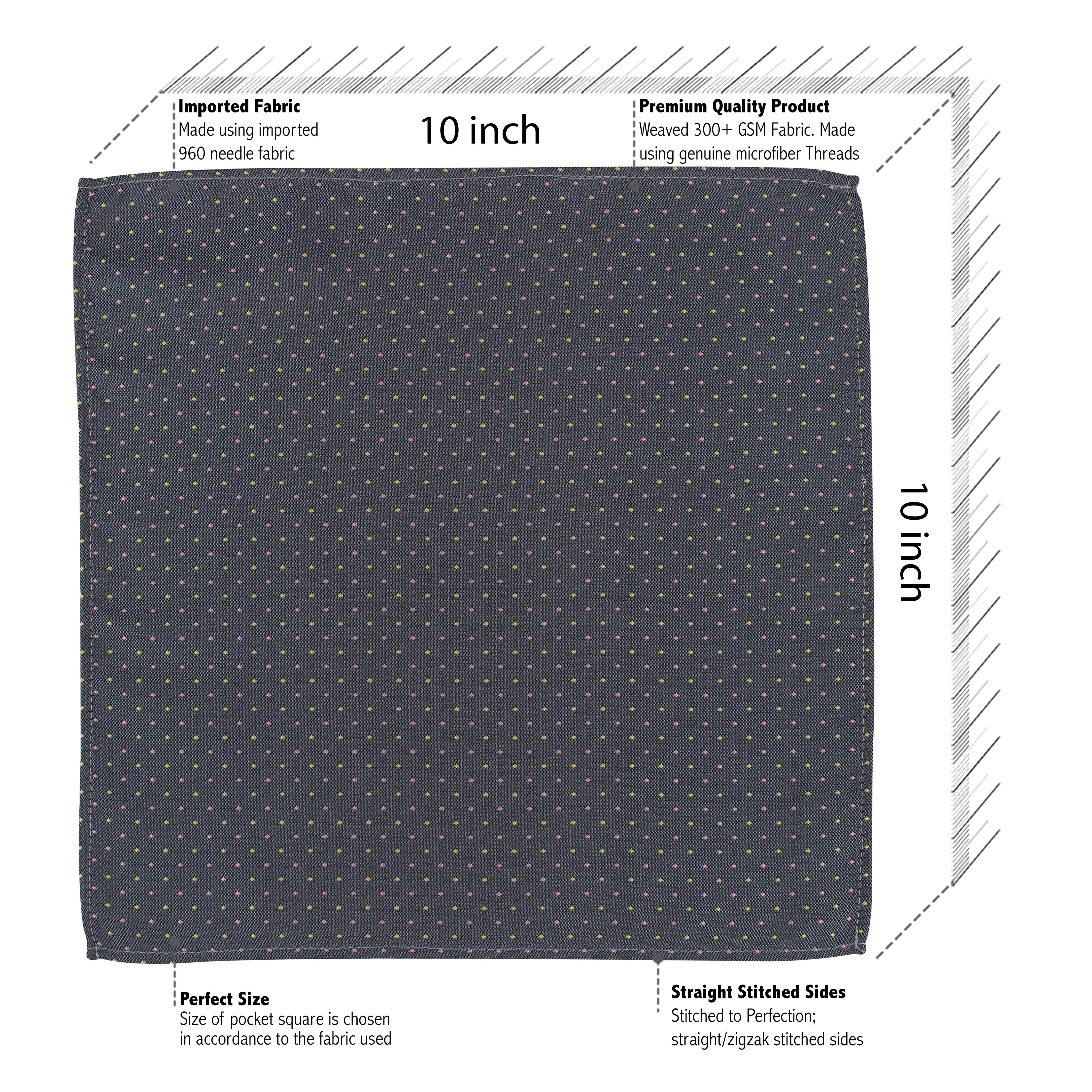 Kovove The Refreshing Twin Polka Dot  Grey Necktie and Pocket Square Gift Box