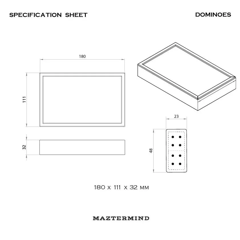 Leather Dominoes Set