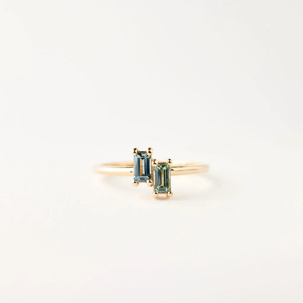 Lily-Mae Ring - Teal   Blue Sapphires