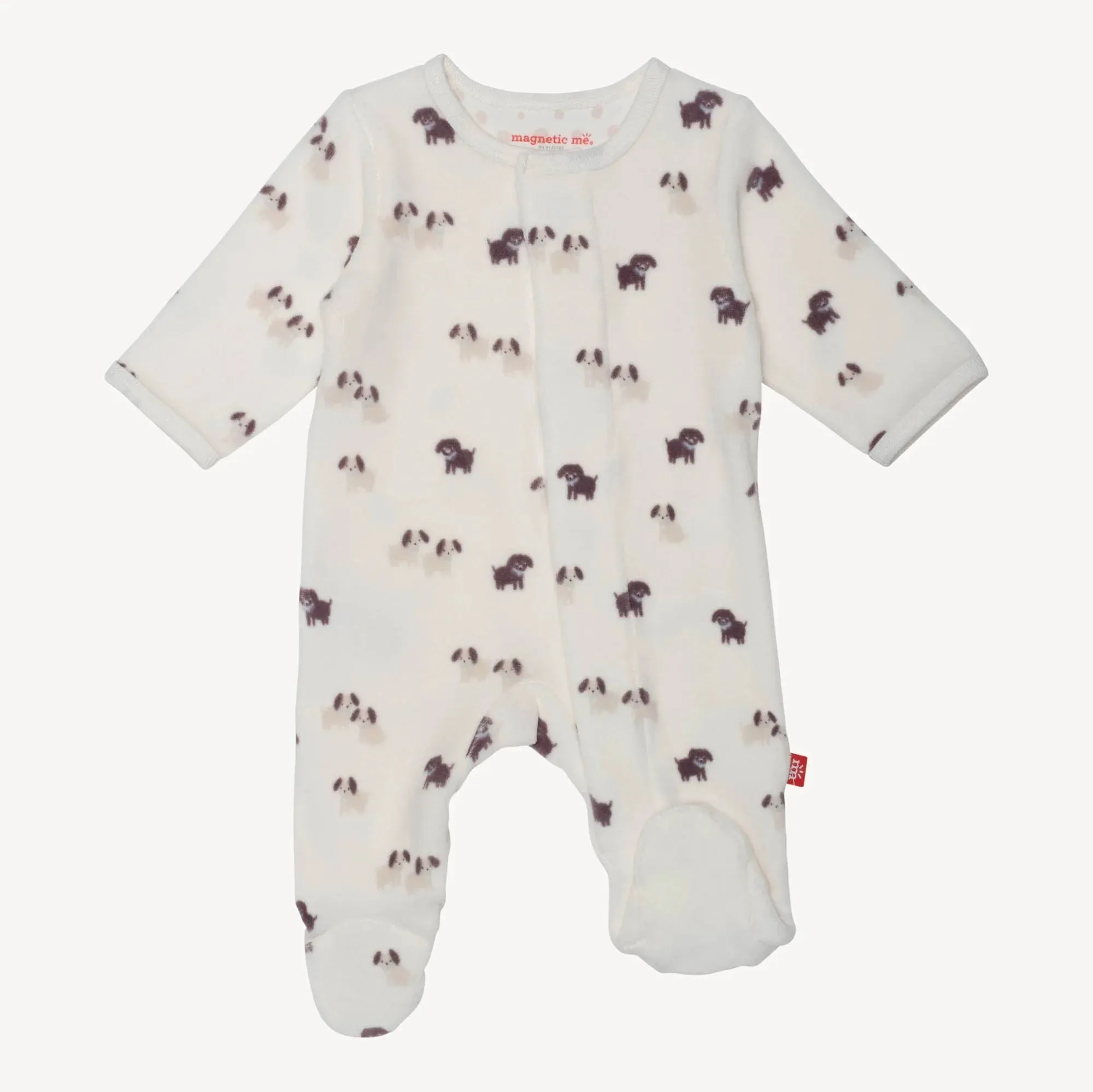 Magnetic Me Velour Footie | Puppy Love