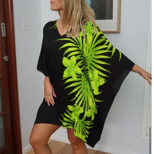 Maya Green Kaftan Tunic – Stylish OSFA Top