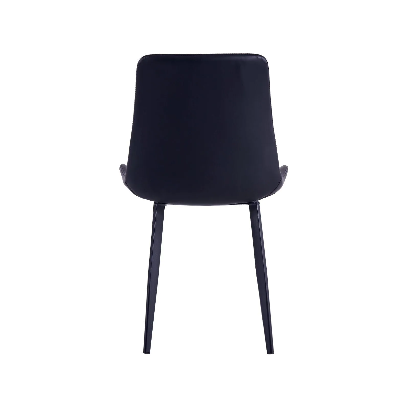 Mendy Dining Chair Black PU Seat and Carbon Steel Frame (Set of Four) by Criterion™