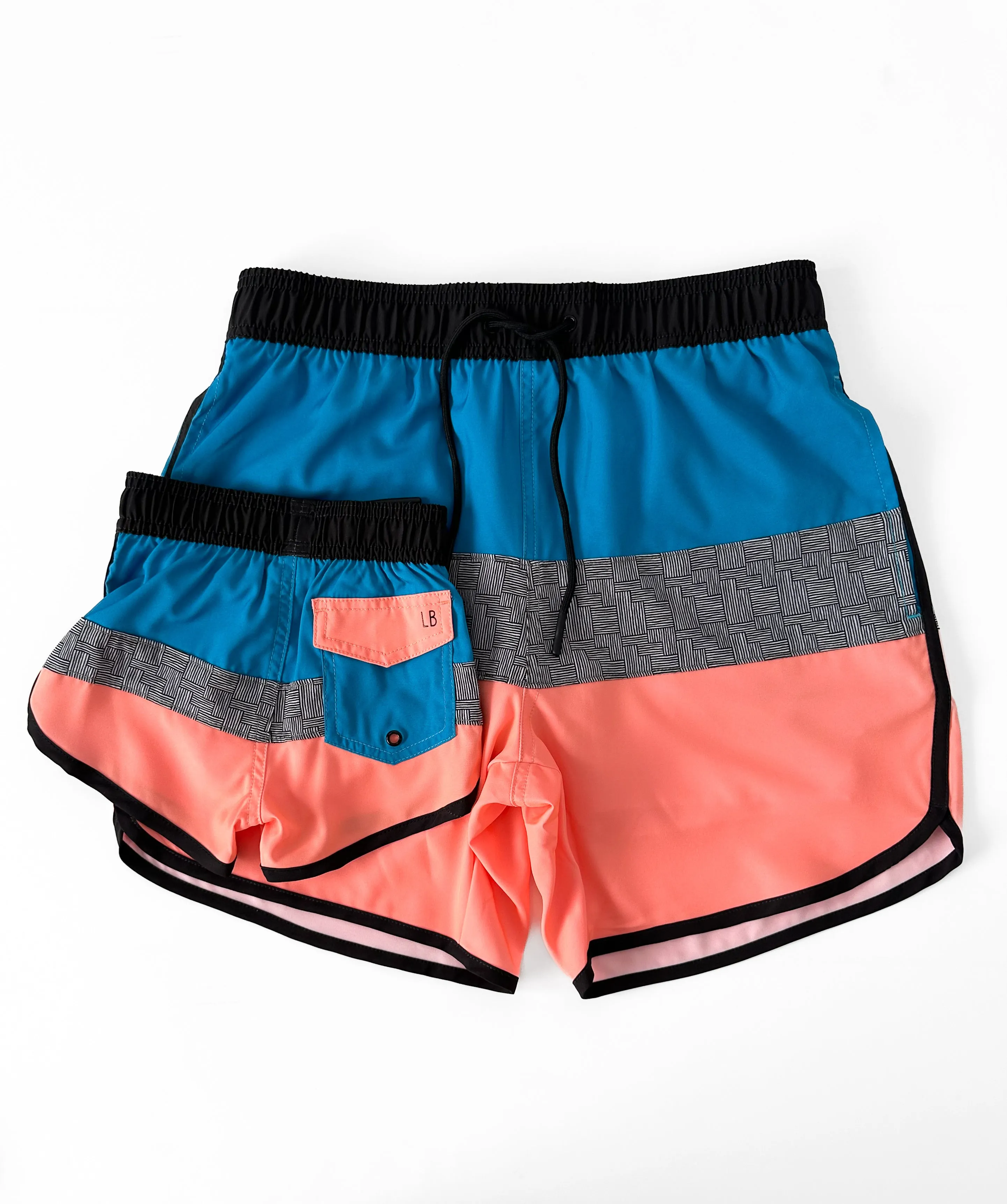 Men's Block Swim Short - Neon Pink