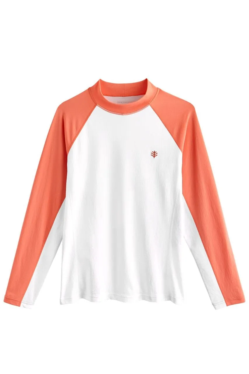 Men's Tulum Long Sleeve Surf Rash Guard  |  Soft Coral Colorblock