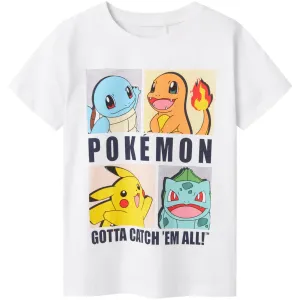 Name It Bright White Dazz Pokemon Regular T-Shirt Noos