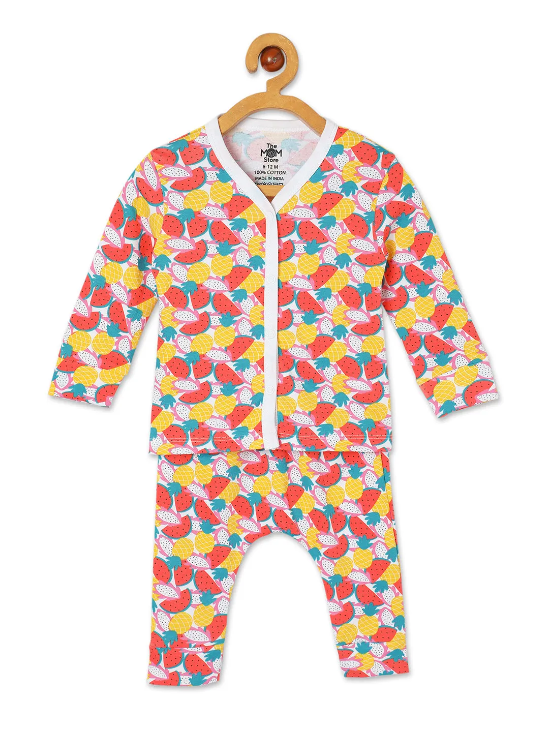 Newborn and Infant Pajama Set Combo of 2: Mango Mia-Fruitilicious