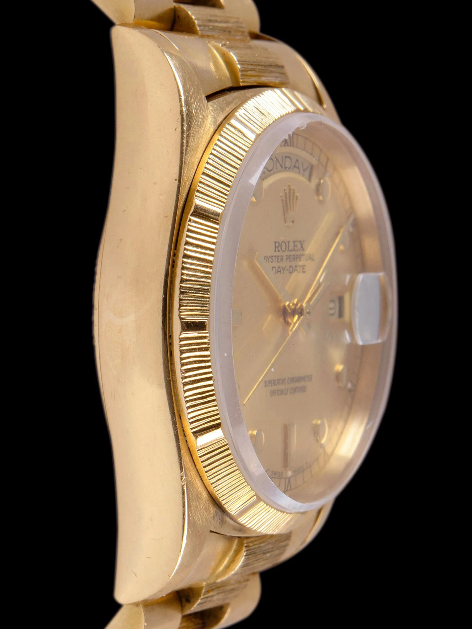 *Original Owner* 1987 Rolex Day-Date 18K YG (Ref. 18078) Champagne "Pinball" Dial W/ Box & Papers