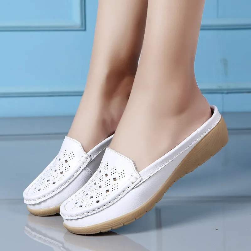 Owlkay Single Slope Heel Hollow Shoes: Lightweight, Stylish, and Comfortable for Everyday Wear