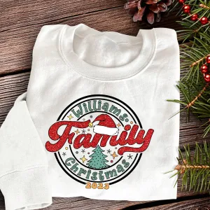 Personalized Family Matching Christmas Shirt, Christmas Family Shirt, Christmas Sweatshirt, Glitter Sweatshirt 01