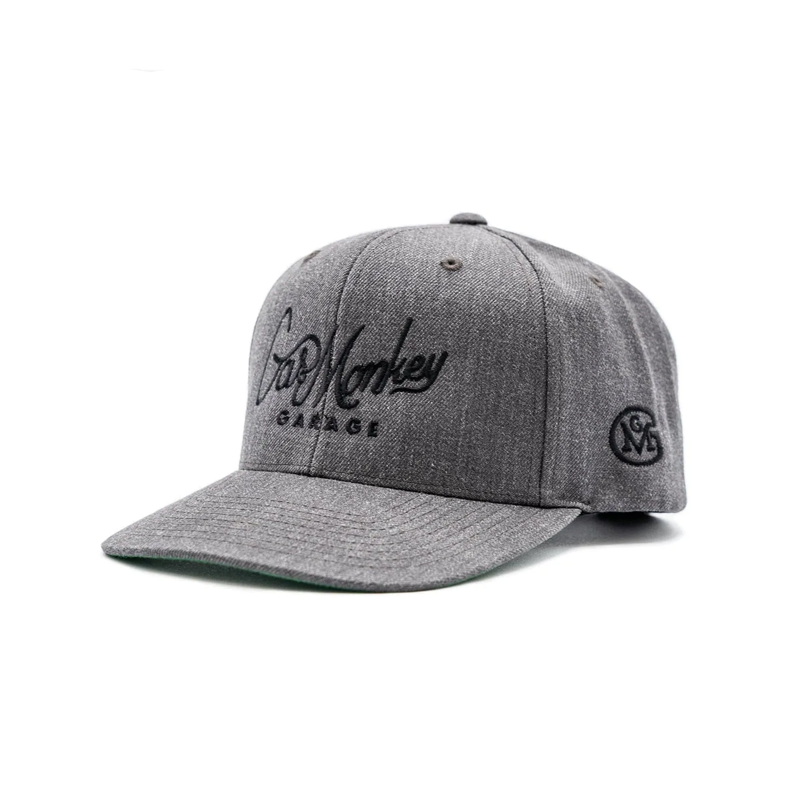 Pinstripe Flat Bill Hat - Heather Grey