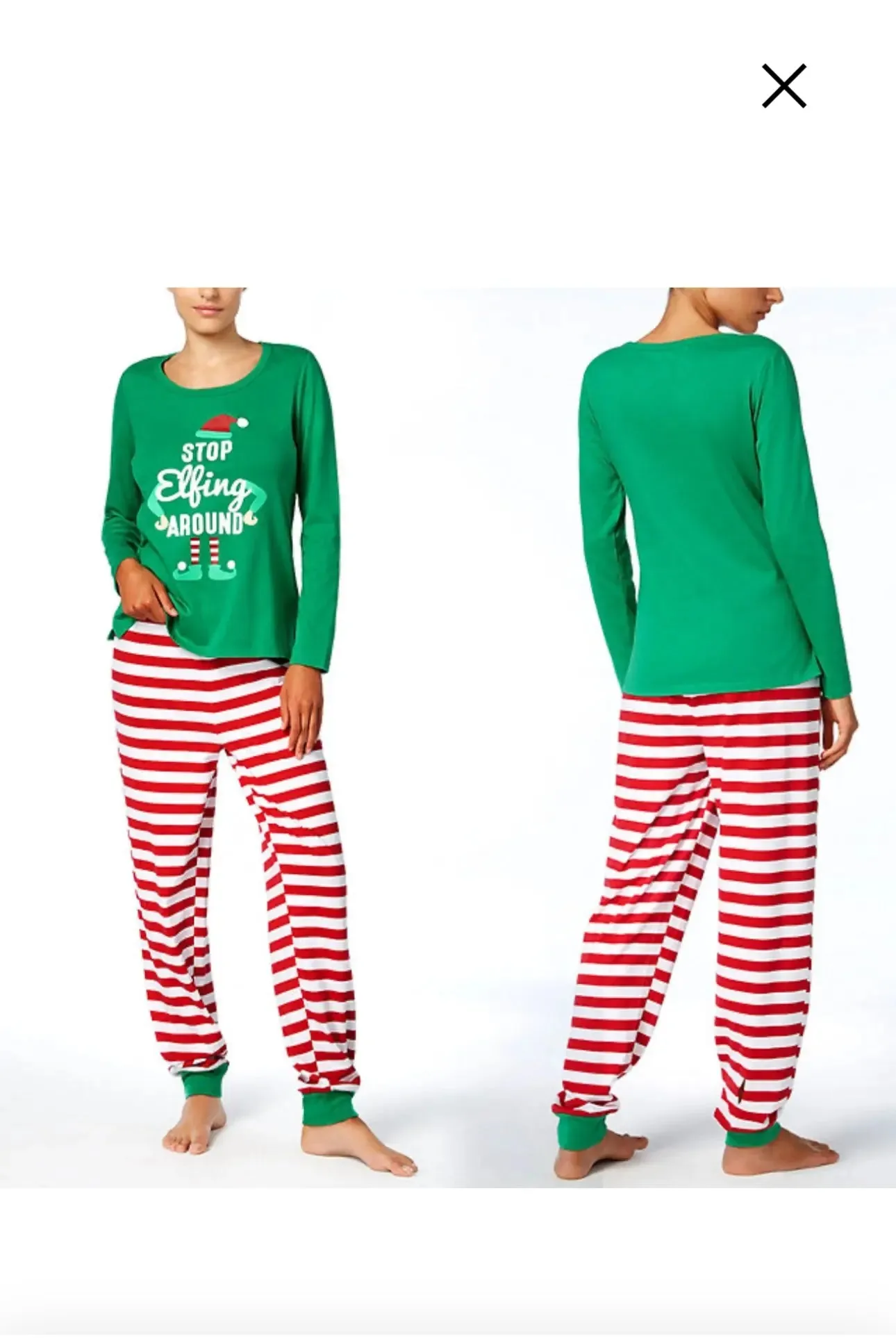 (PRE ORDER) CHILDREN Christmas Grinch sleepwear STOP Elfing AROUND Green Family Christmas Pajamas Sets