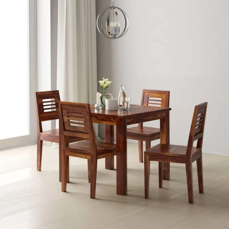 Premium Solid Teak Wood 4 Seater Dining Set