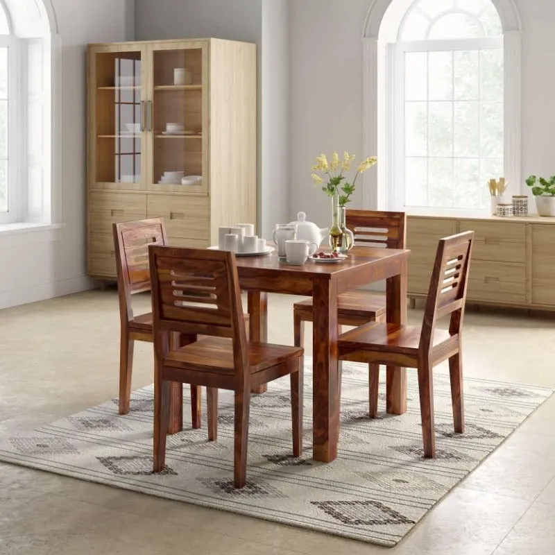 Premium Solid Teak Wood 4 Seater Dining Set