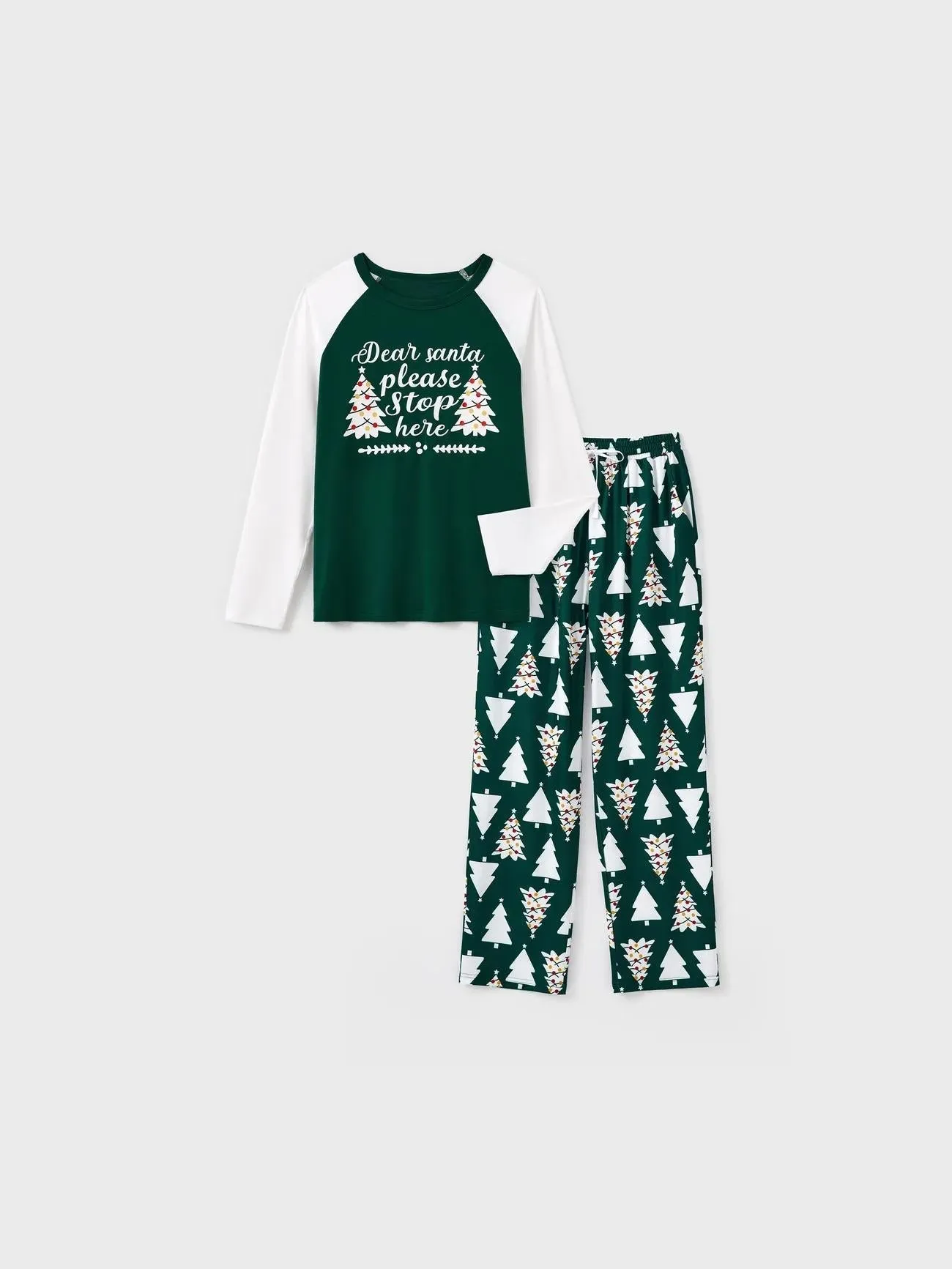 Printed Christmas Glow In The Dark Design Family Matching Pajama Set