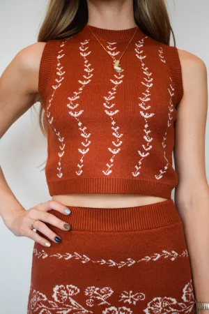 Pumpkin Spice Knit Cropped Top