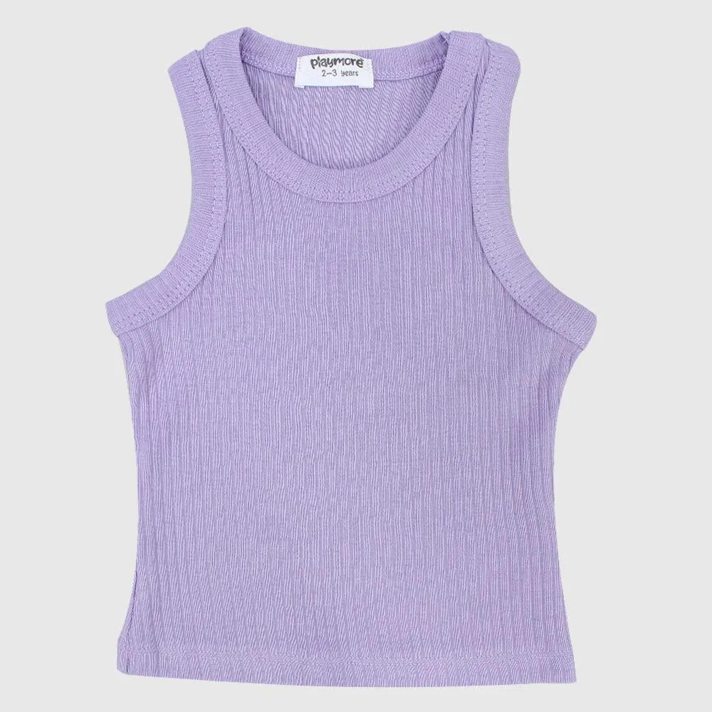 Purple Ribbed Tank Top