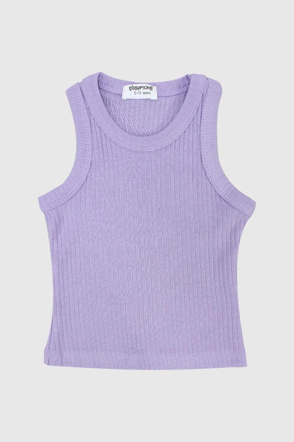 Purple Ribbed Tank Top