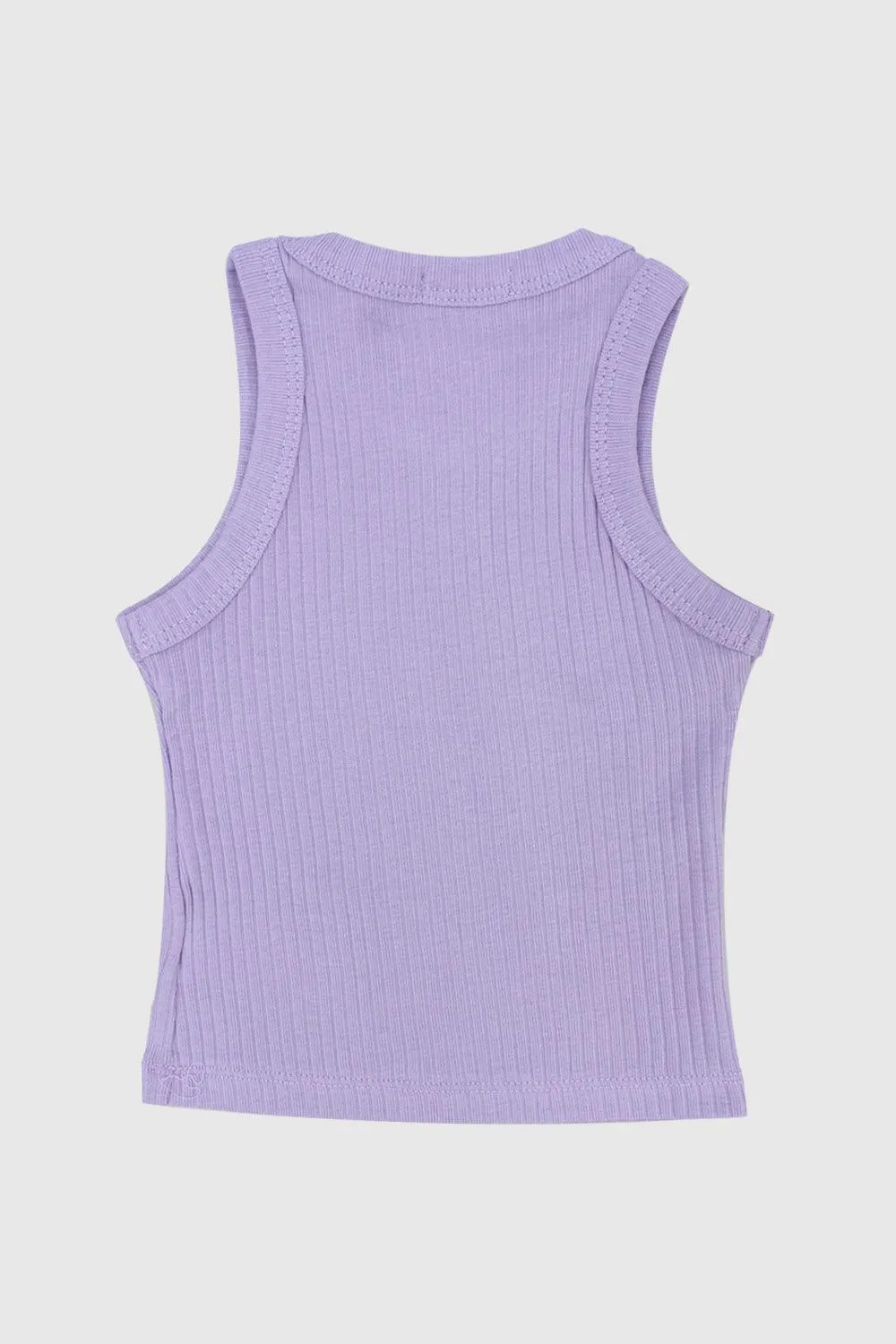 Purple Ribbed Tank Top