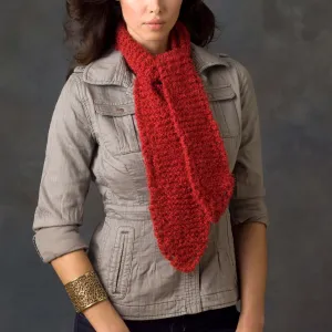 Red Heart Knit One-Ball Garter Stitch Scarf