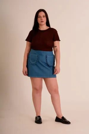 Rib Tee Chocolate Brown