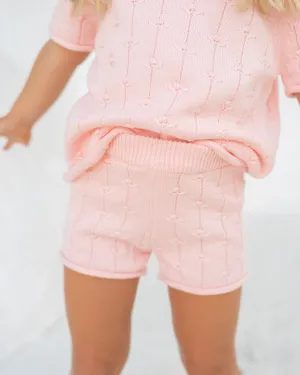 Rosalie Knit Shorts - Pink Salt