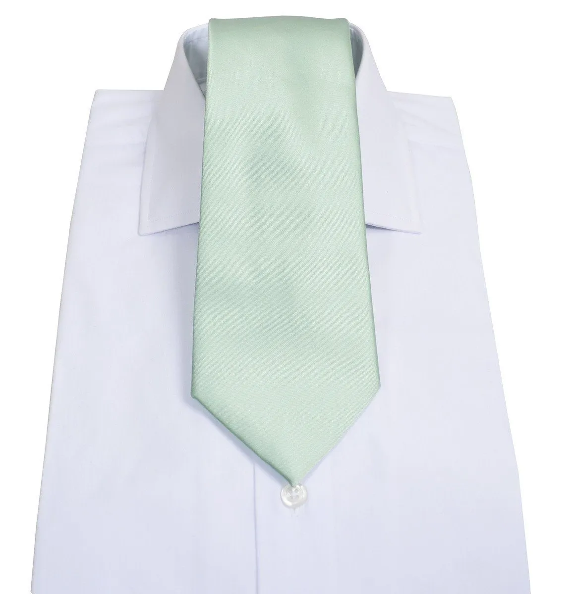 Solid Mint Necktie and Pocket Square