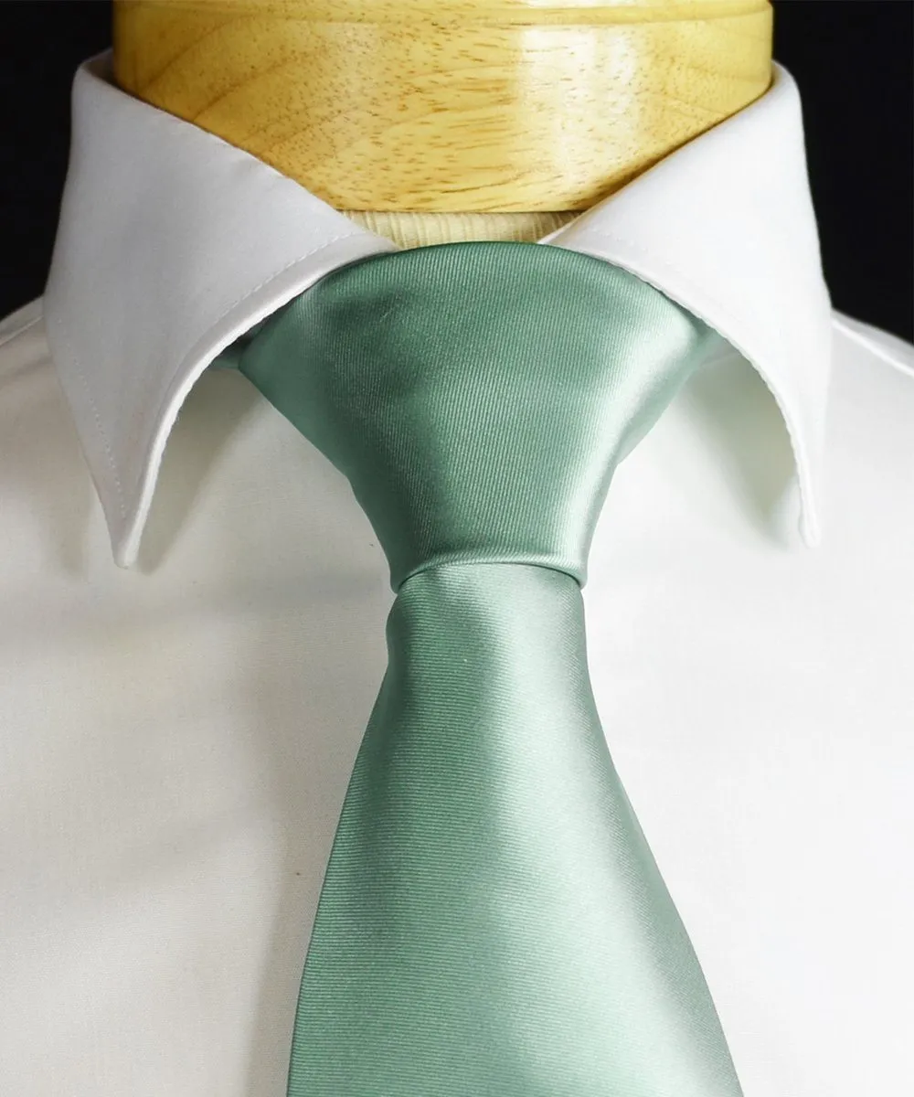 Solid Mint Necktie and Pocket Square