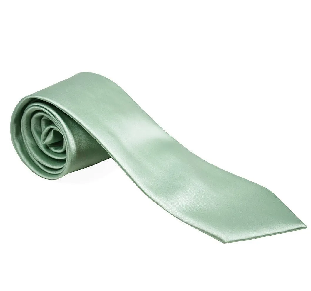 Solid Mint Necktie and Pocket Square