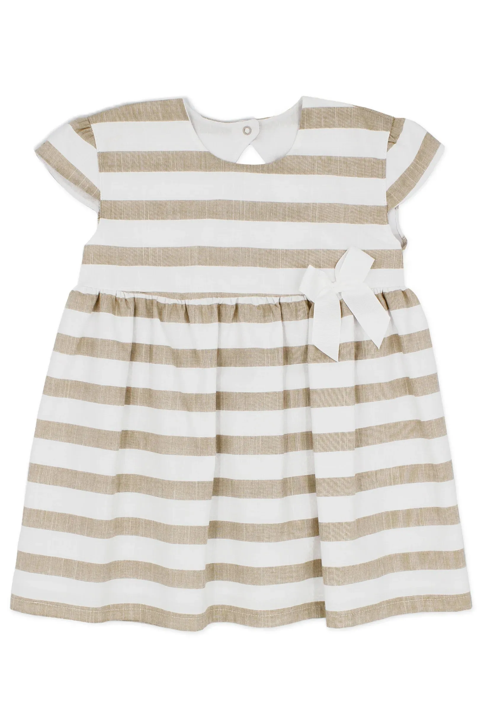 SS24 Rapife Girls Camel & White Stripe Dress