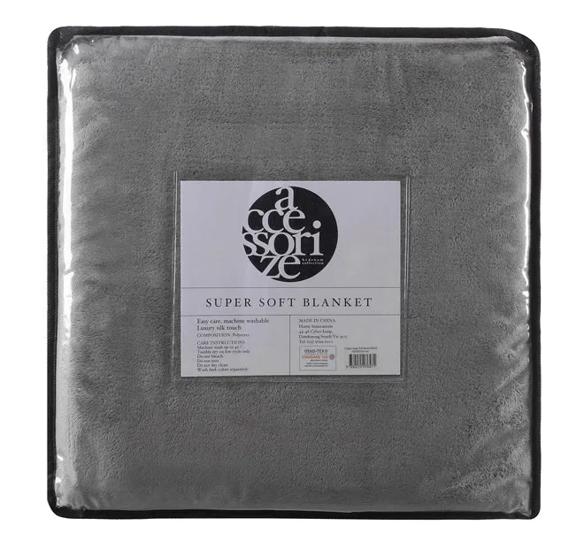 Super Soft Blanket Range Grey