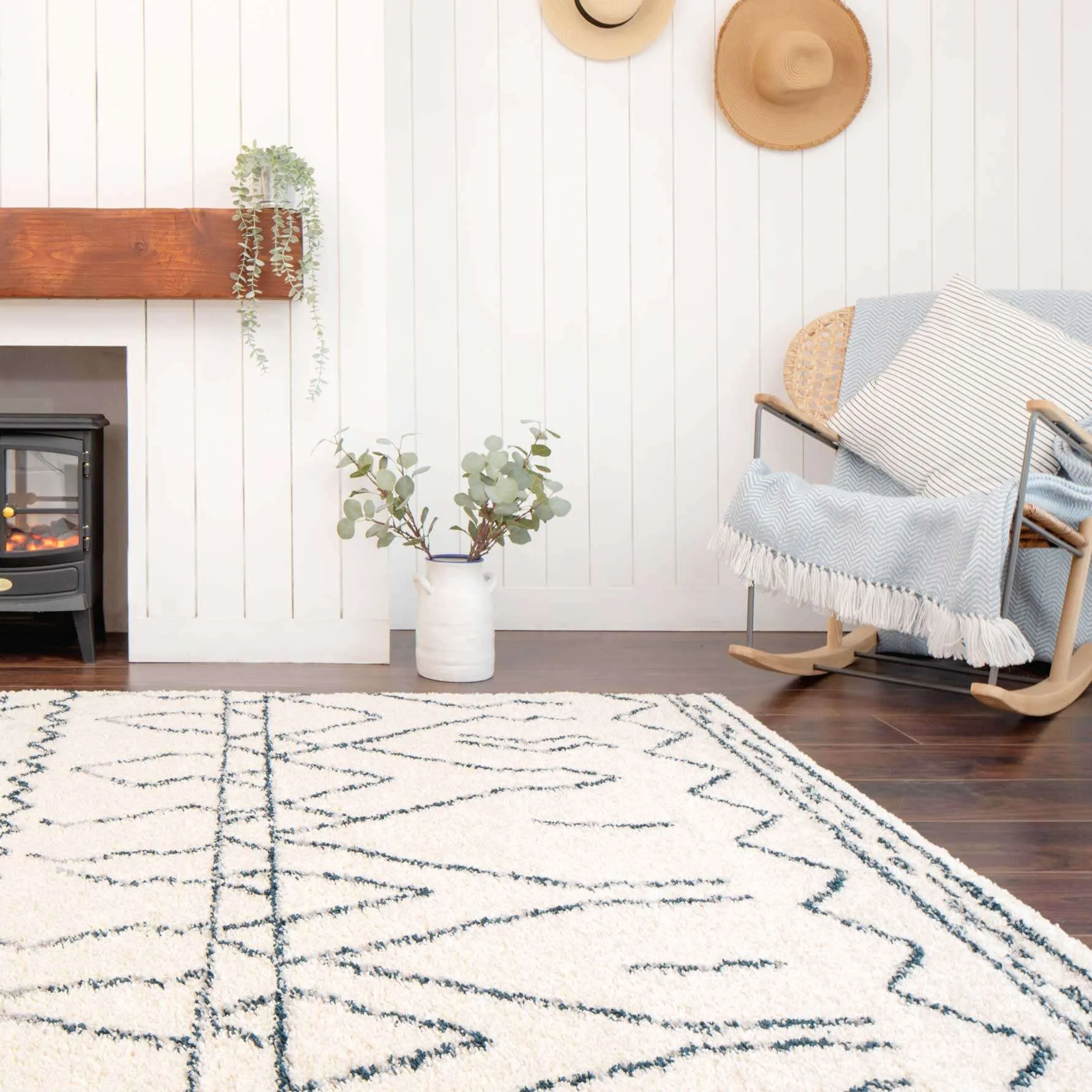 Super Soft Boho Moroccan Shaggy Rug - Bannon