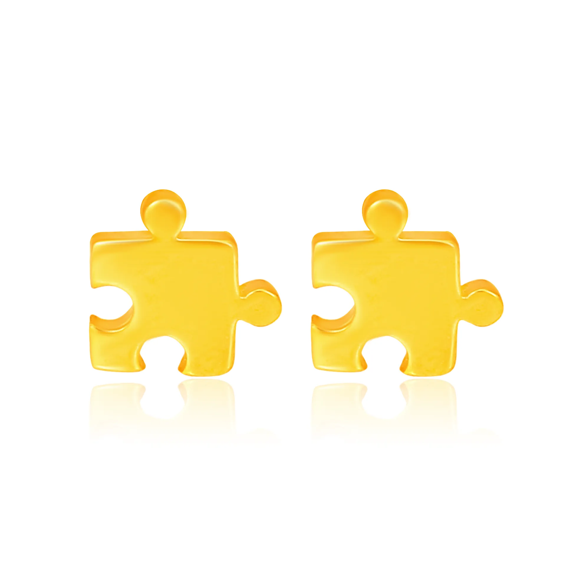 TAKA Jewellery 916 Gold Earrings Puzzle