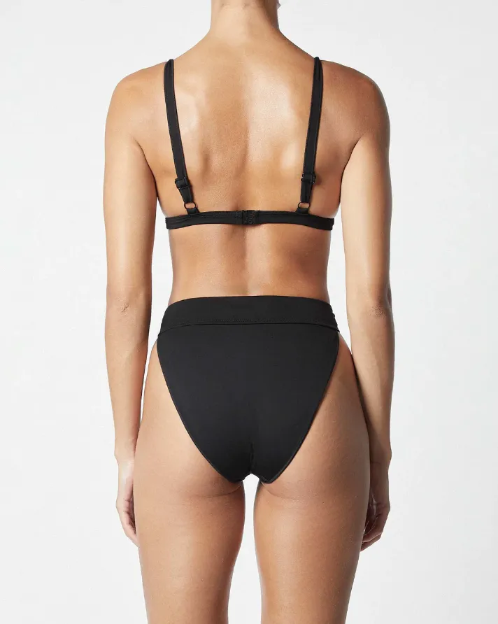 THE CONTOUR BIKINI TOP - BLACK