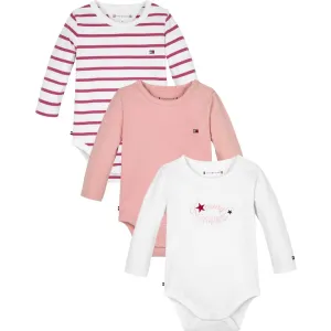 Tommy Hilfiger Soft Rose Essential 3-Pack Bodysuit Ls Giftpack