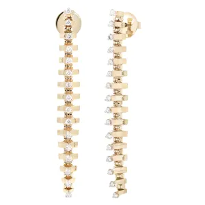 Tricone Line Drop Earrings