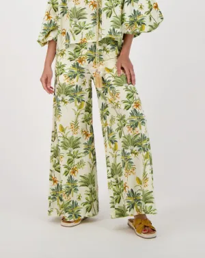 Tropical Wide Leg Pant