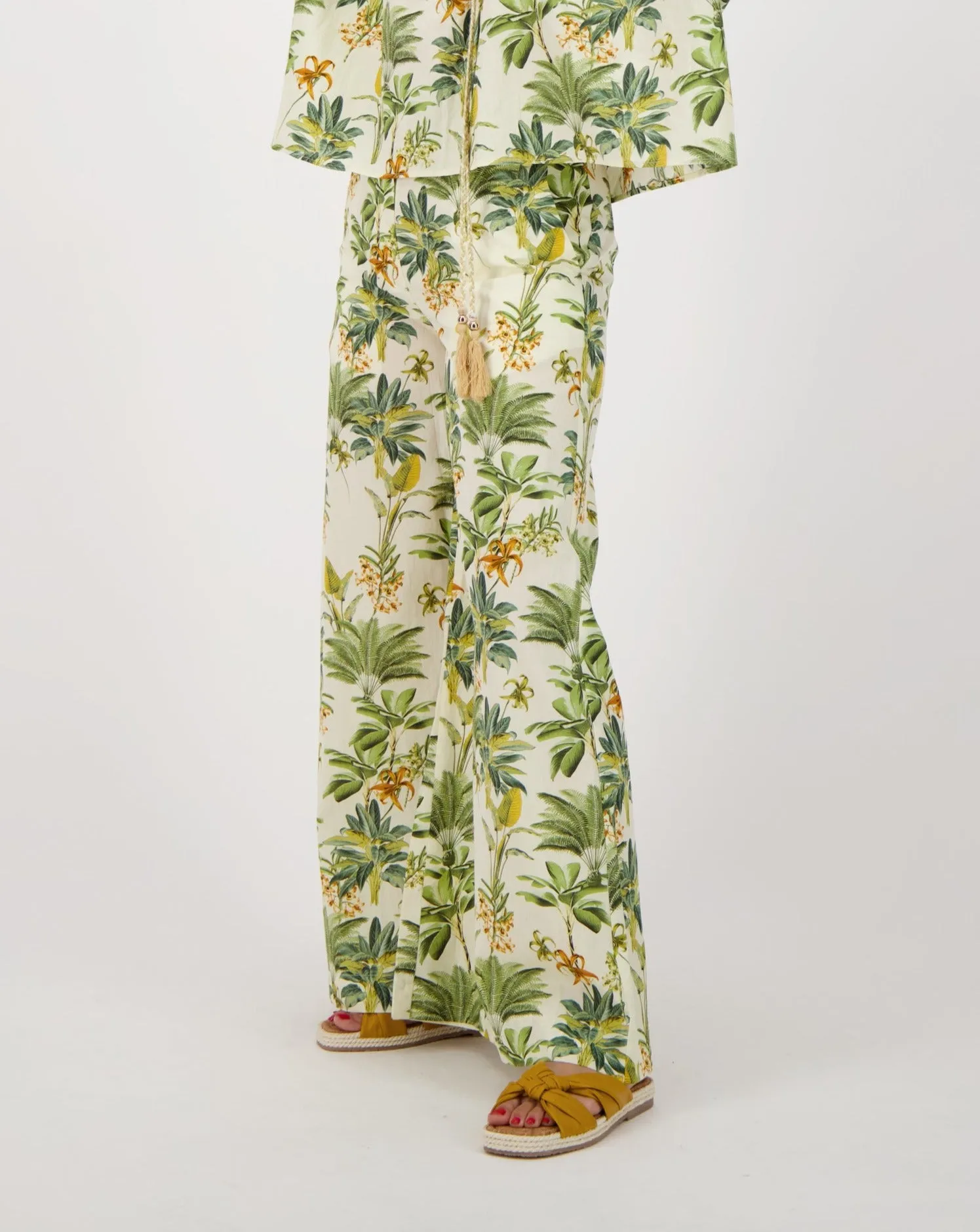 Tropical Wide Leg Pant