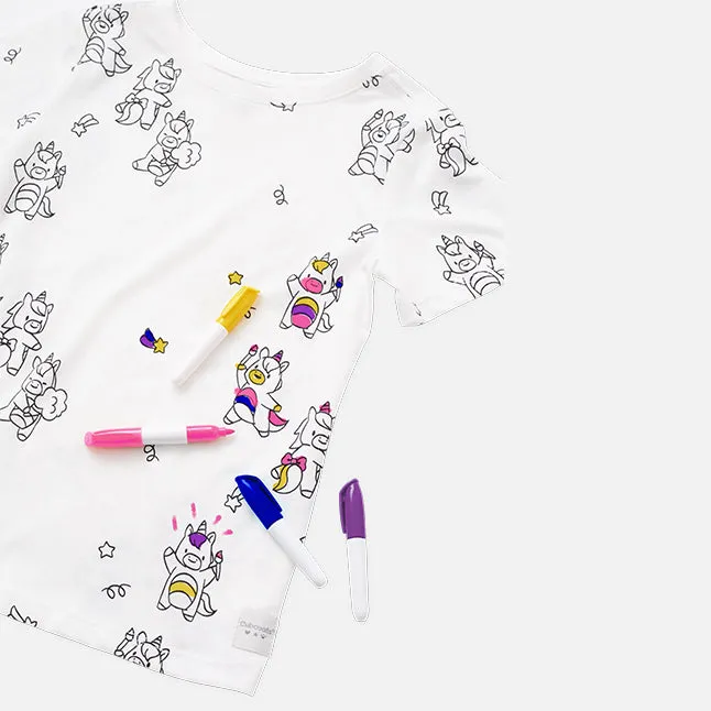 Uki the Unicorn T-Shirt and Marker Set